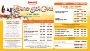 BẢNG GIÁ VÉ THAM QUAN SUNWORLD BA DEN MOUNTAIN